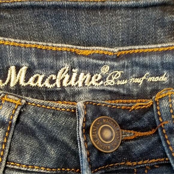 Machine Rose High Rise Distress Embroidered Skinny Stretch Jeans Size 26 - Picture 6 of 7